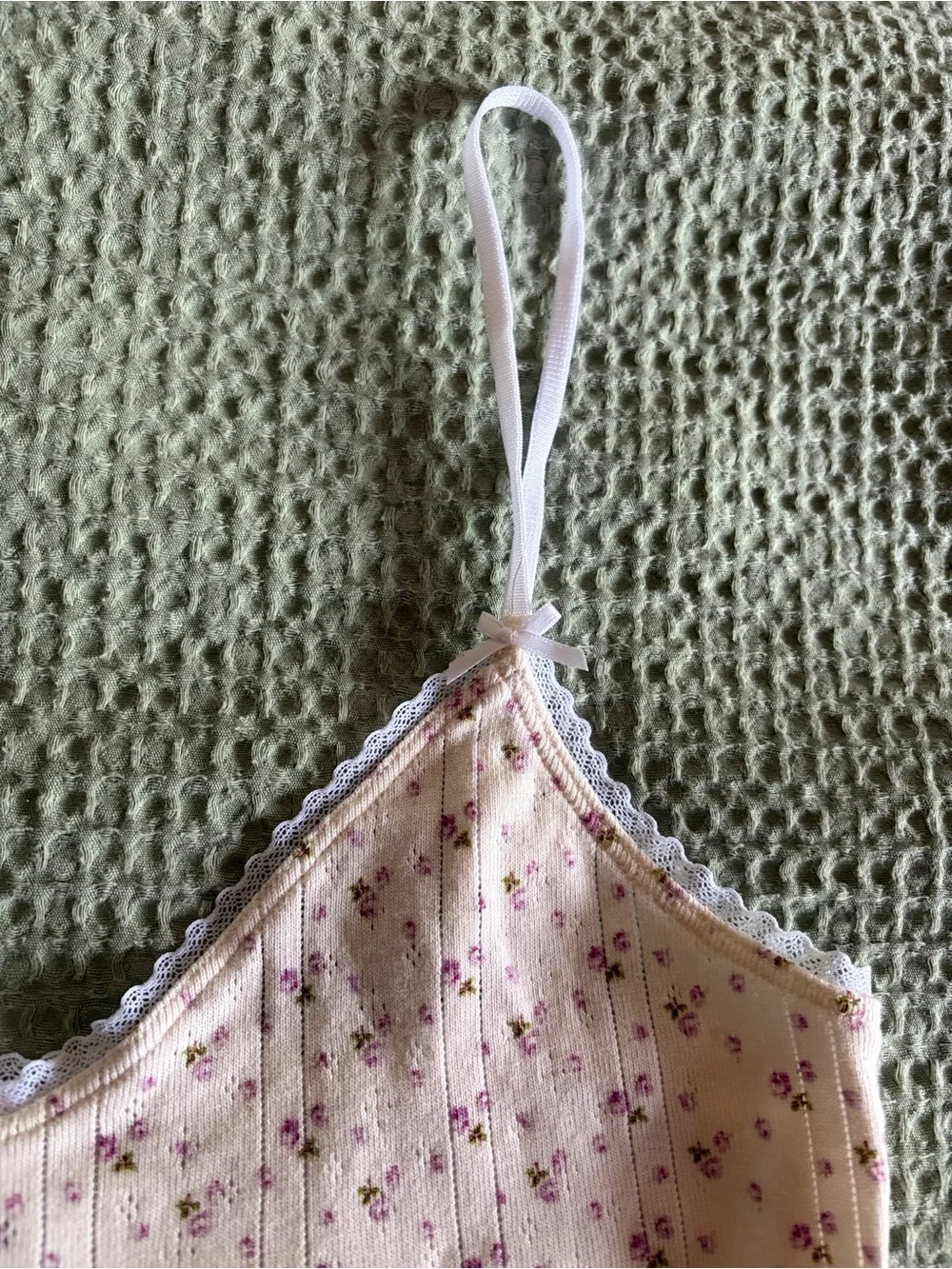 Cou Cou English Rose, Organic Cotton, Crop Cami. M - Picture 8 of 8